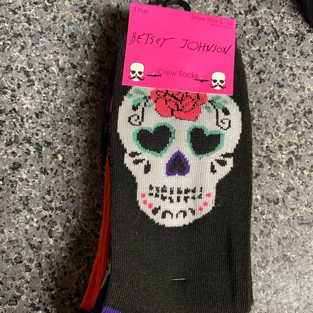 3 pack of Betsey Johnson socks
